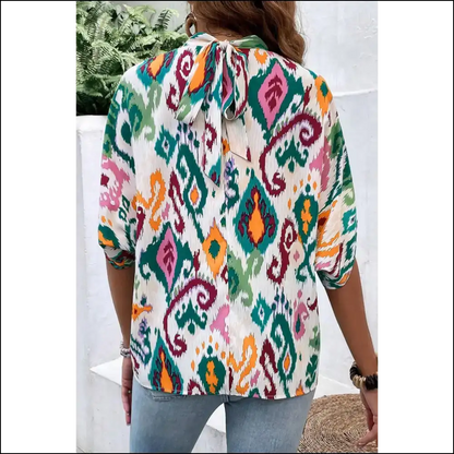 Chic Multicolor Abstract: Warning May Cause Excessive Awesomeness 🤪 at Needful Things! - Blouses on Sale Worldwide Shipping