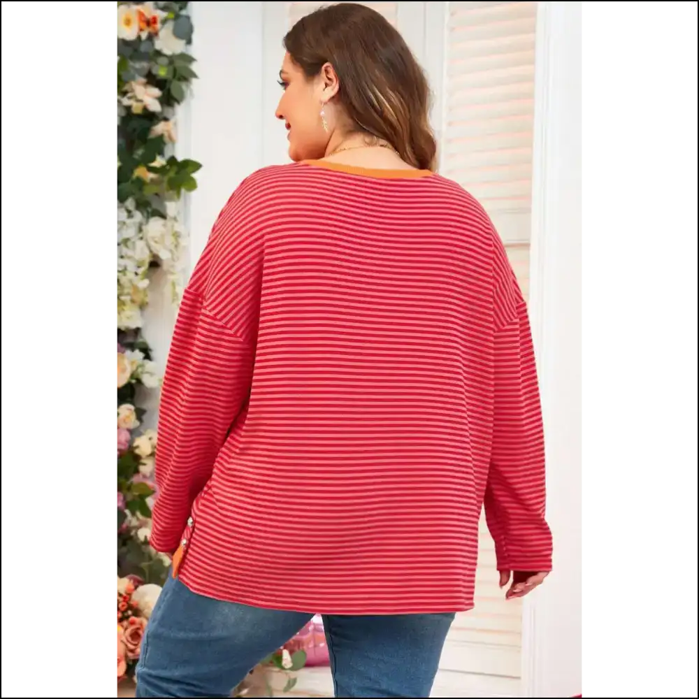 Chic Orange Stripe: Finally a Top that Fits my Awesomeness! 🧡 Needful Things - Plus Size Tops on Sale Worldwide Shipping