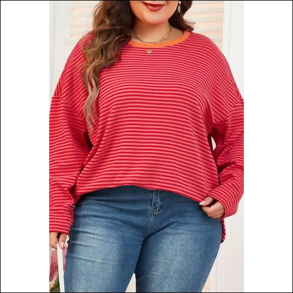 Chic Orange Stripe: Finally a Top that Fits my Awesomeness! 🧡 Needful Things - Stripe / 1x - Plus Size Tops on Sale Worldwide Shipping