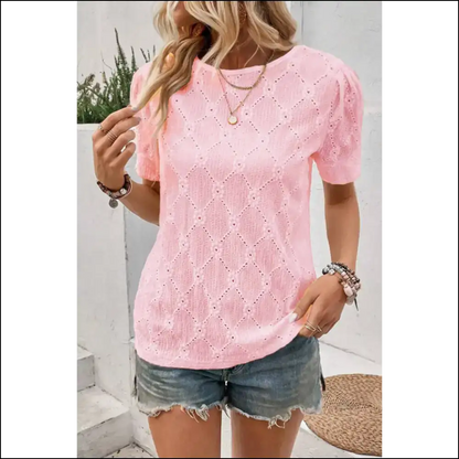 Chic Pink Embroidered Floral? oh Honey Yes - Blouses on Sale Worldwide Shipping