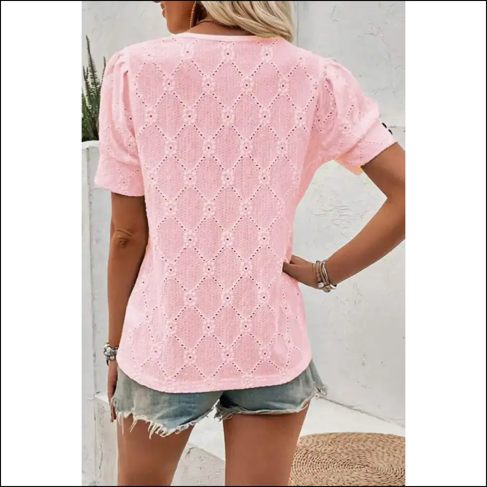 Chic Pink Embroidered Floral? oh Honey Yes - Blouses on Sale Worldwide Shipping