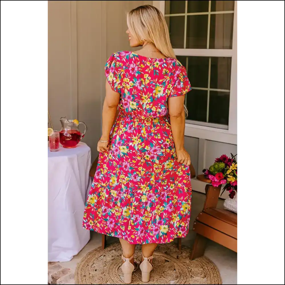 Chic Pink Floral: Goddess Vibes (no Diet Required!) 🌸 Needful Things - Plus Size Dresses on Sale Worldwide Shipping