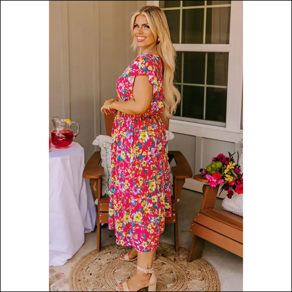 Chic Pink Floral: Goddess Vibes (no Diet Required!) 🌸 Needful Things - Plus Size Dresses on Sale Worldwide Shipping