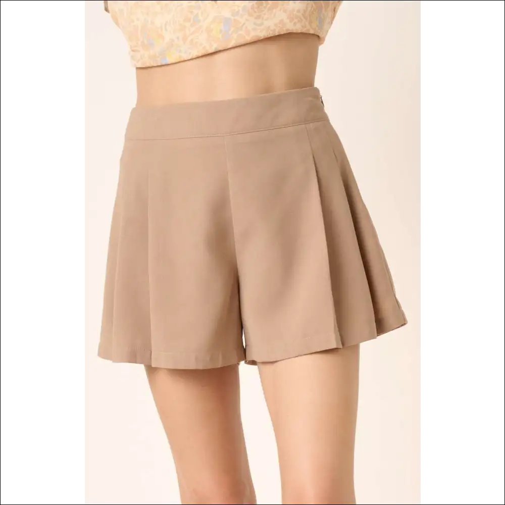 Chic Pleated Side Zipper Shorts - on Sale Worldwide Shipping