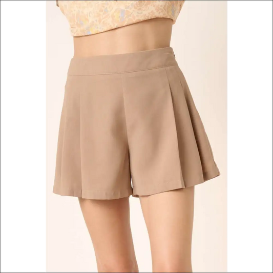 Chic Pleated Side Zipper Shorts - on Sale Worldwide Shipping