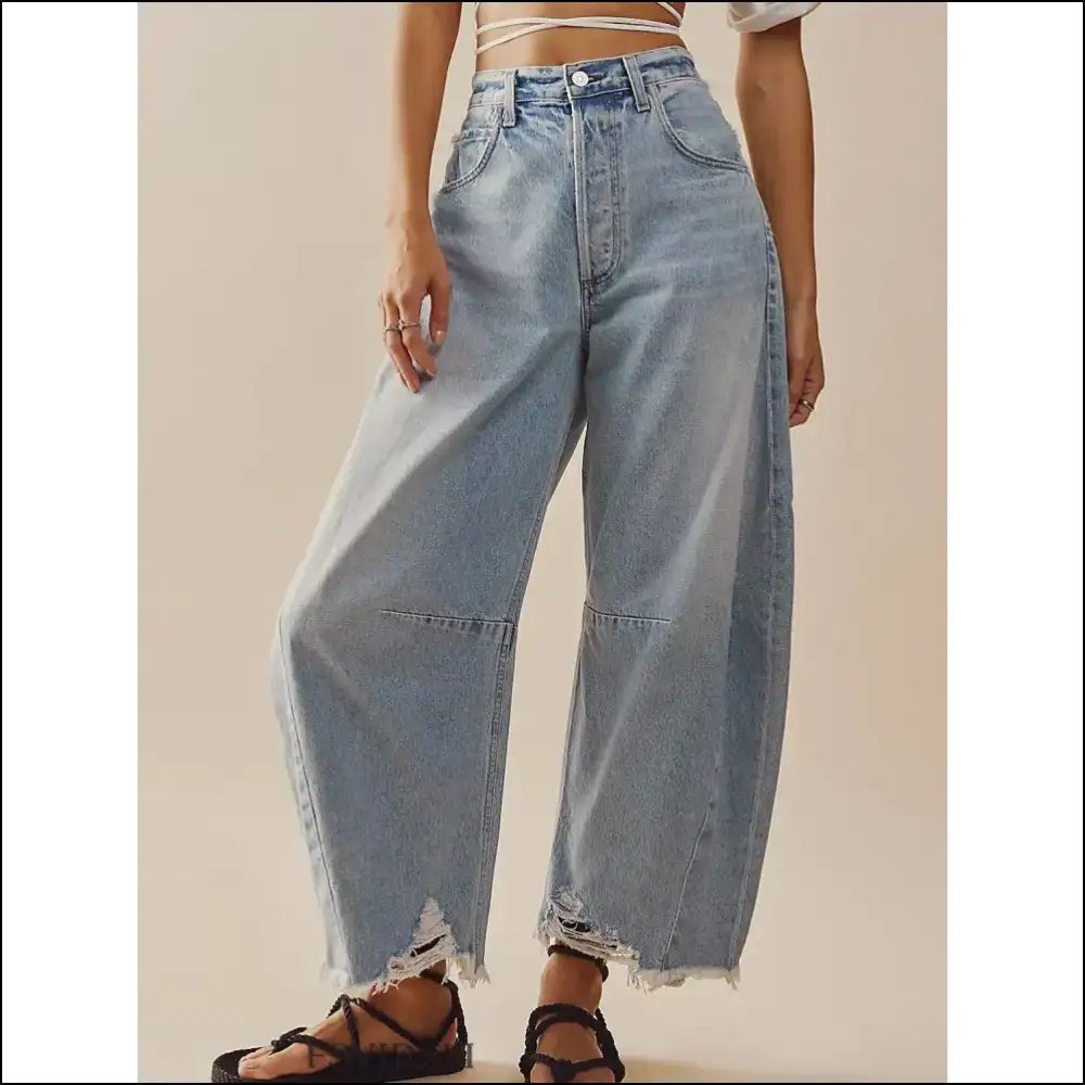 Chic Raw Hem Wide Leg Jeans: for when you Want Freedom and Fun! - Jeans on Sale Worldwide Shipping
