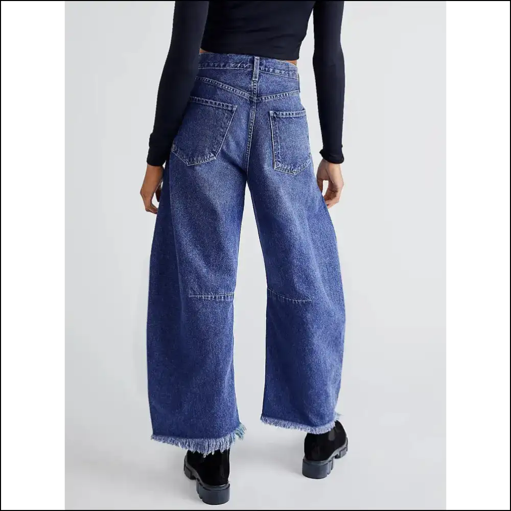 Chic Raw Hem Wide Leg Jeans: for when you Want Freedom and Fun! - Jeans on Sale Worldwide Shipping
