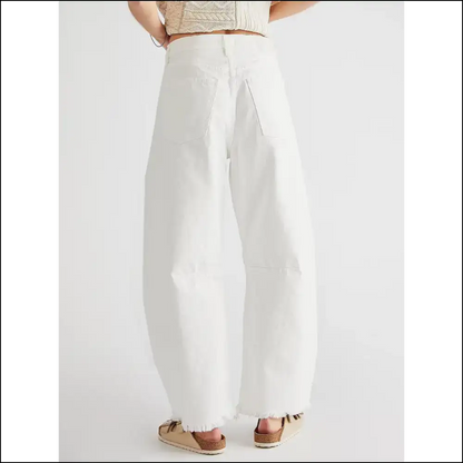 Chic Raw Hem Wide Leg Jeans: for when you Want Freedom and Fun! - Jeans on Sale Worldwide Shipping