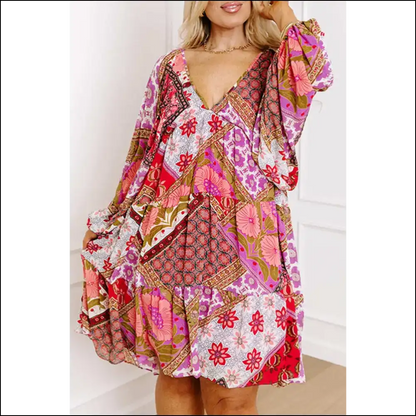 Chic Rose Floral Dress: Finally a Dress that Likes your Rolls 🌹 - 1x - Plus Size Dresses on Sale Worldwide Shipping
