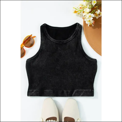 Chic Round Neck Racerback Tank Top - Tops on Sale Worldwide Shipping