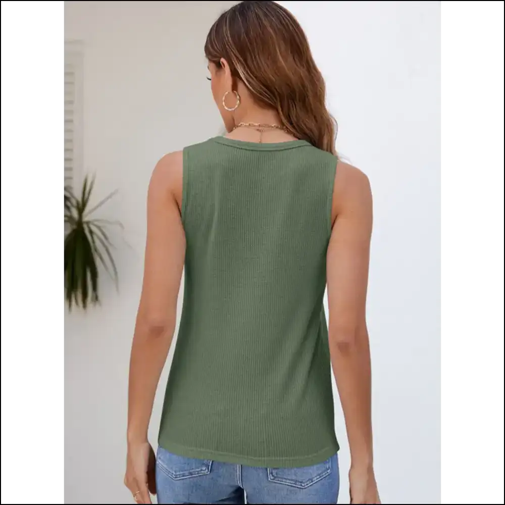 Chic Round Neck Tank Top for Every Occasion - Tops on Sale Worldwide Shipping
