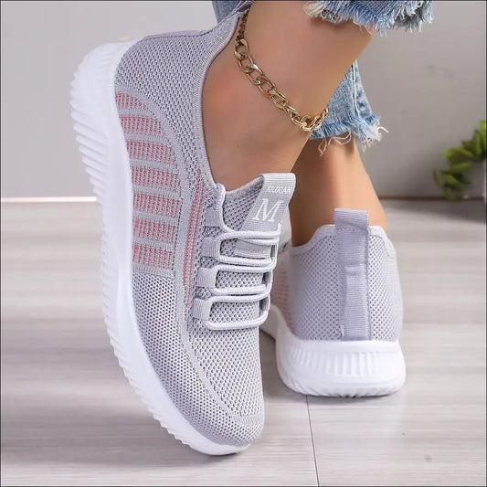 Chic Round Toe Athletic Flats for Women - Gray / 38(us7) - Shoes on Sale Worldwide Shipping