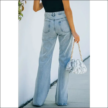 Chic Side Slit Jeans: your Pocket-savvy Style Sidekick Awaits! 😄👖 - Jeans on Sale Worldwide Shipping