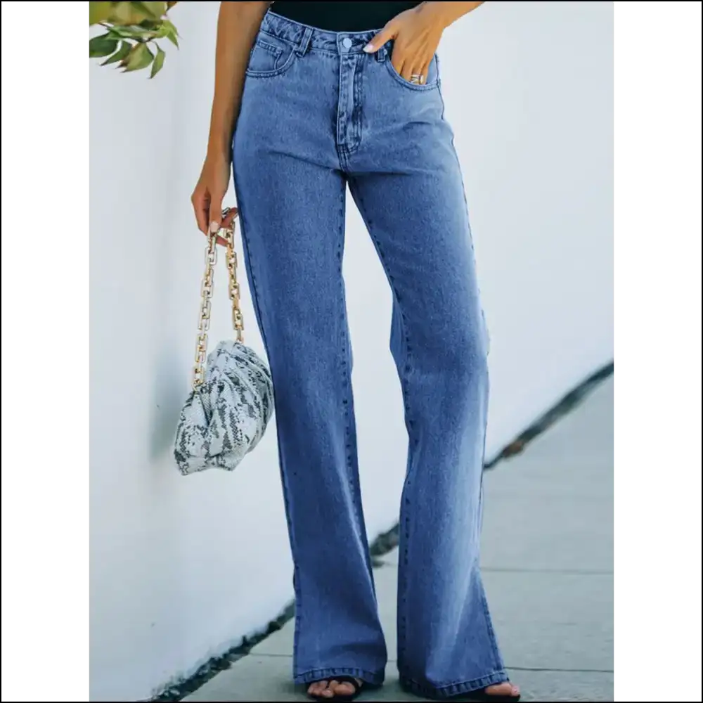 Chic Side Slit Jeans: your Pocket-savvy Style Sidekick Awaits! 😄👖 - Jeans on Sale Worldwide Shipping