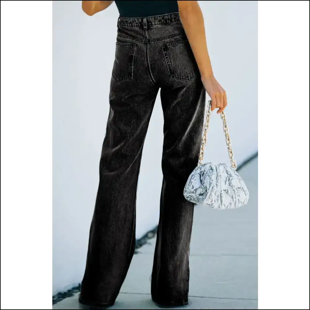 Chic Side Slit Jeans: your Pocket-savvy Style Sidekick Awaits! 😄👖 - Jeans on Sale Worldwide Shipping