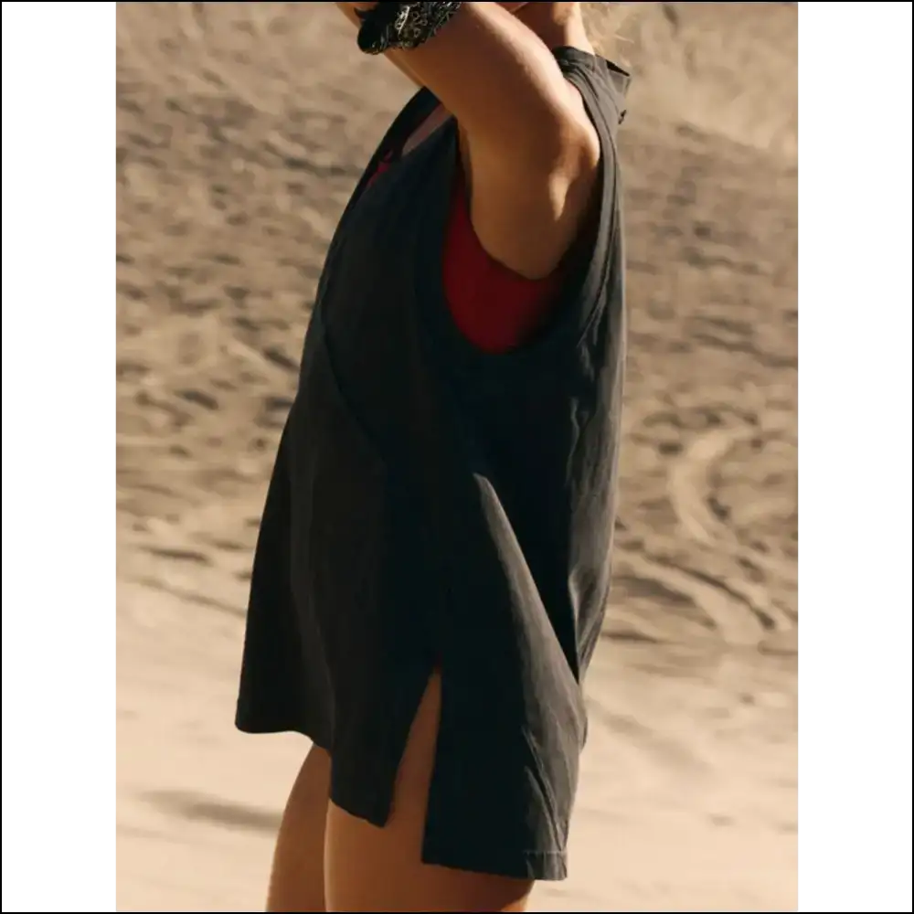 Chic Side Slit V-neck Tank Top - Tops on Sale Worldwide Shipping