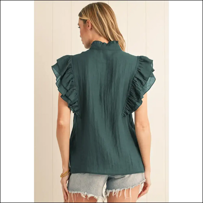 Chic Skobeloff Ruffle v Neck: your New Bff (blouse Friend Forever) 😜 - Blouses on Sale Worldwide Shipping
