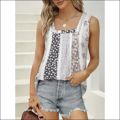 Chic Square Neck Tank: Unleash your Inner Fashionista—no Regrets just Sass! 😎✨ - Beige / m - Tank Tops on Sale Worldwide Shipping
