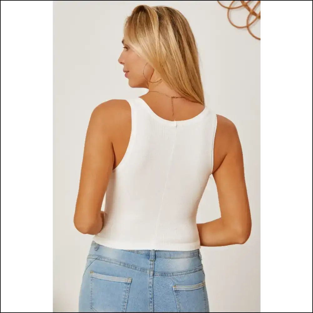 Chic Square Neck Wide Strap Tank - Tops on Sale Worldwide Shipping