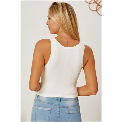 Chic Square Neck Wide Strap Tank - Tops on Sale Worldwide Shipping