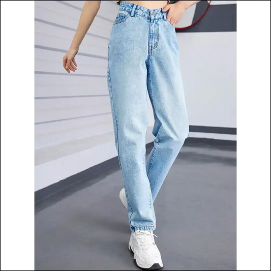 Chic Straight Leg Jeans: Confidence Boosters with Pockets for Days! 💁‍♀️✨ - Light / m - Jeans on Sale Worldwide Shipping