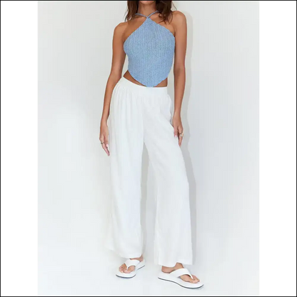 Chic Tie Back Sleeveless Tank Top - Tops on Sale Worldwide Shipping