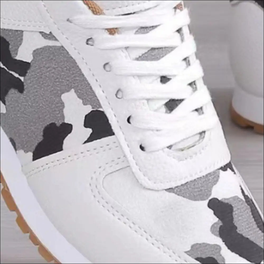 Chic Tied Printed Pu Leather Flats for Trendy Women - Athletic Shoes on Sale Worldwide Shipping