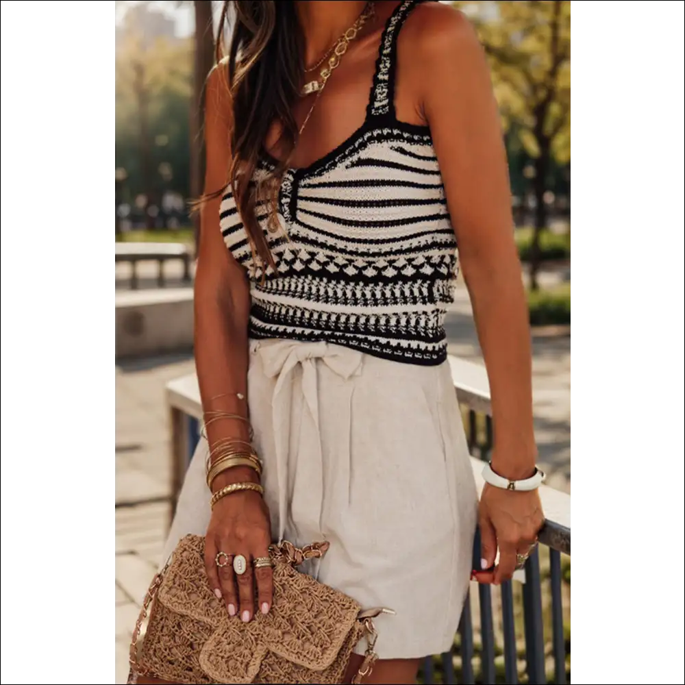 Chic Tied Shorts with Pockets - on Sale Worldwide Shipping