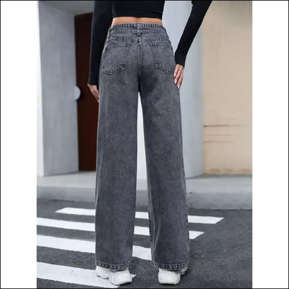 Chic Tied Straight Leg Jeans: Comfort so Good You’ll Need Therapy 😜 - Jeans on Sale Worldwide Shipping