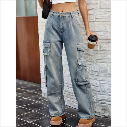 Chic Washed Jeans: Unleash your Style and Slay in Comfort Darling! 💃 - Light / m - Jeans on Sale Worldwide Shipping
