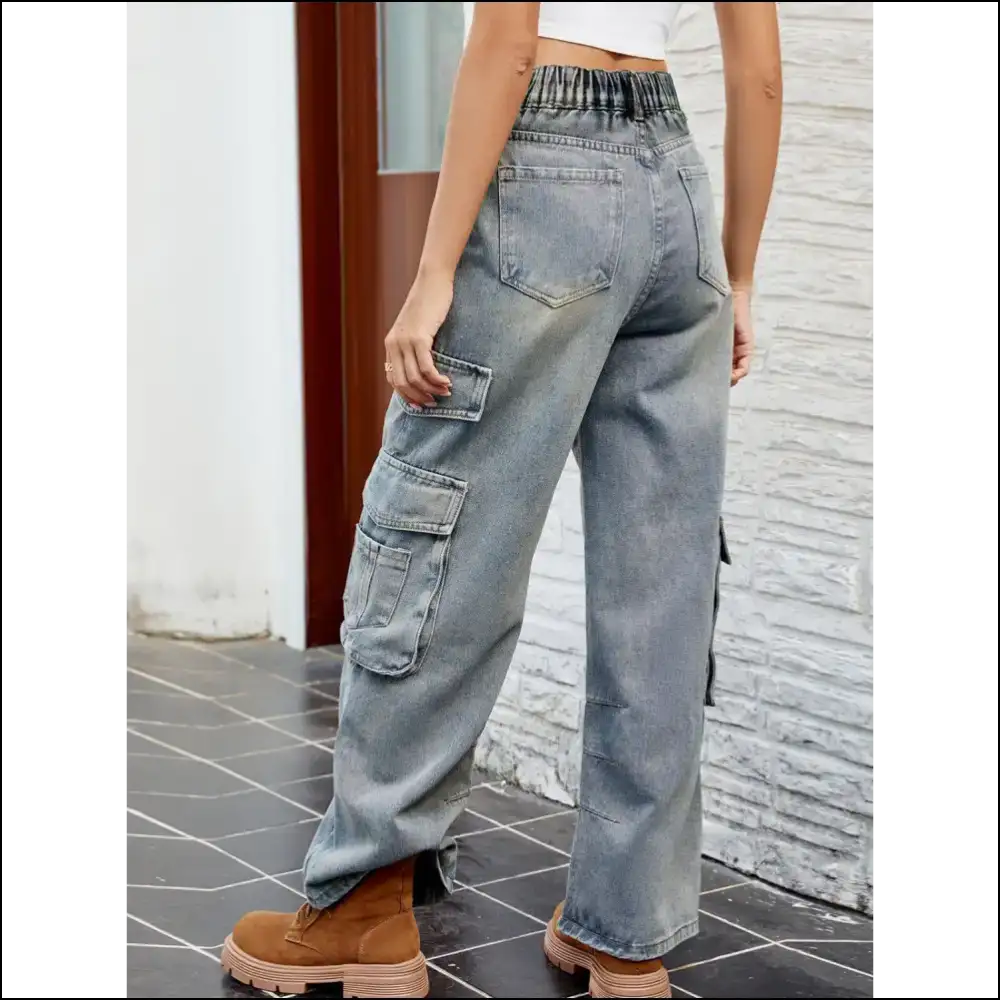 Chic Washed Jeans: Unleash your Style and Slay in Comfort Darling! 💃 - Jeans on Sale Worldwide Shipping