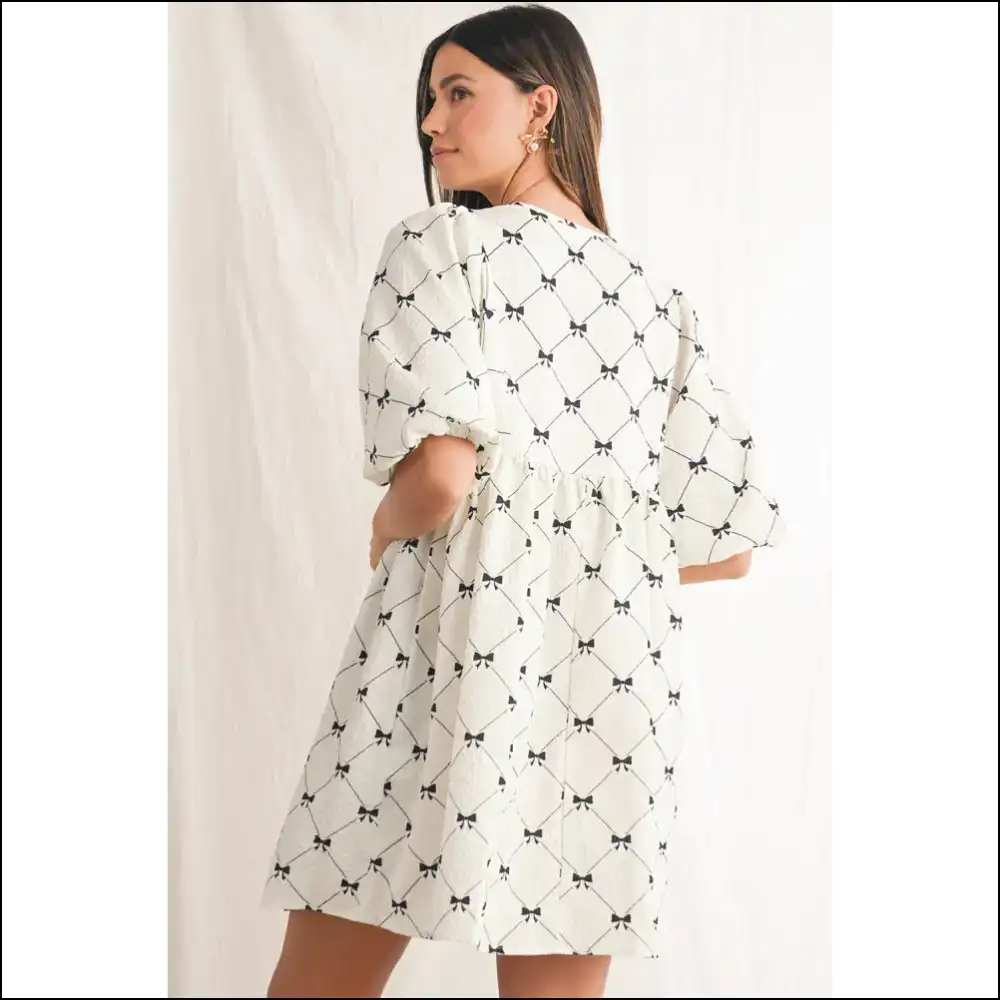 Chic White Bow Dress: Broke but Boujee 🎀 Needful Things - Short Dresses on Sale Worldwide Shipping