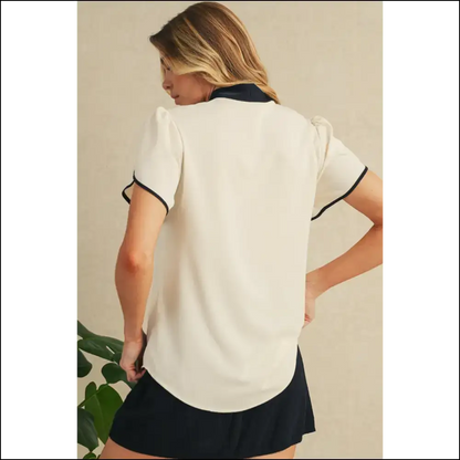Chic White Bowknot Neck: so Fabulous it Hurts 💀 Needful Things - Blouses on Sale Worldwide Shipping