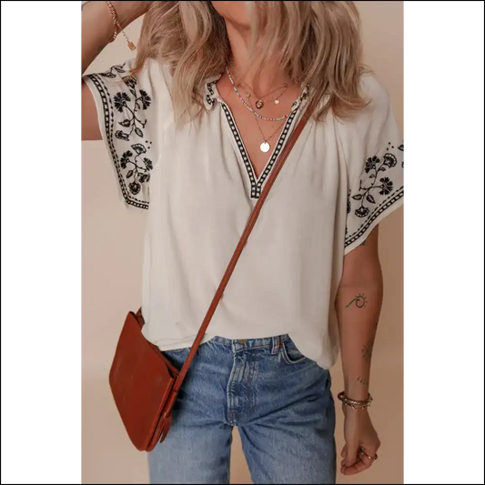 Chic White Floral Blouse your Wardrobe’s New Bff - s - Blouses on Sale Worldwide Shipping