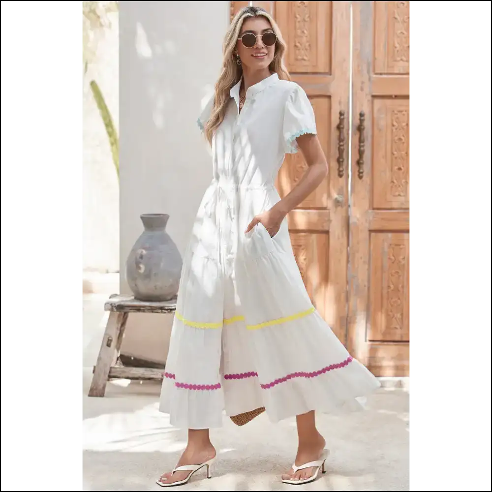 Chic White High Waist Dress: Needful Things Gorgeous! 💀 - Maxi Dresses on Sale Worldwide Shipping