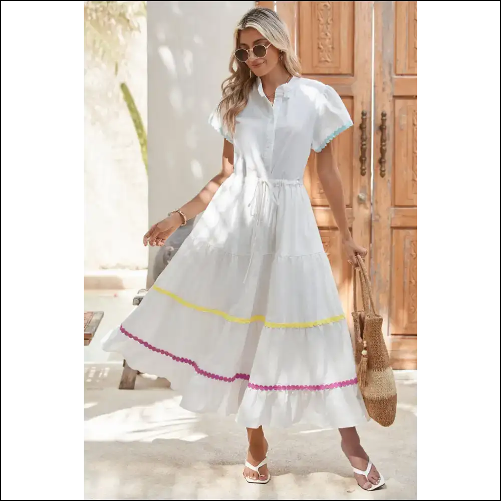 Chic White High Waist Dress: Needful Things Gorgeous! 💀 - s - Maxi Dresses on Sale Worldwide Shipping