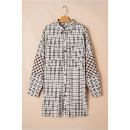 Chic White Plaid Tunic: to the Bone Honey! 😜 Needful Things - Plus Size Dresses on Sale Worldwide Shipping