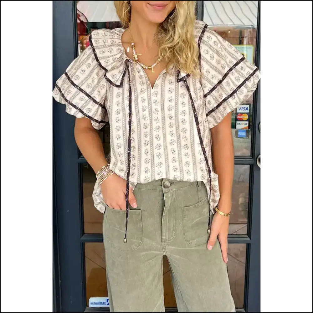 Chic White Ruffle: from Frumpy to Fabulous () at Needful Things! 💀 🌺 - Blouses on Sale Worldwide Shipping