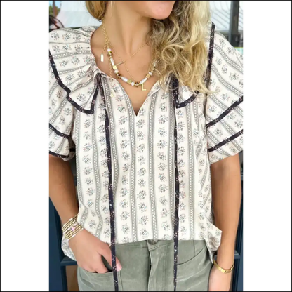 Chic White Ruffle: from Frumpy to Fabulous () at Needful Things! 💀 🌺 - Blouses on Sale Worldwide Shipping