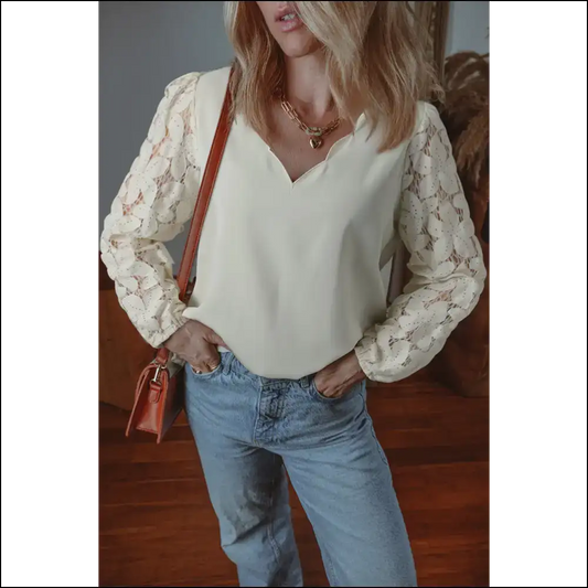 Chic White Scalloped Blouse: your One-way Ticket to Awesome 😇 - s - Blouses on Sale Worldwide Shipping