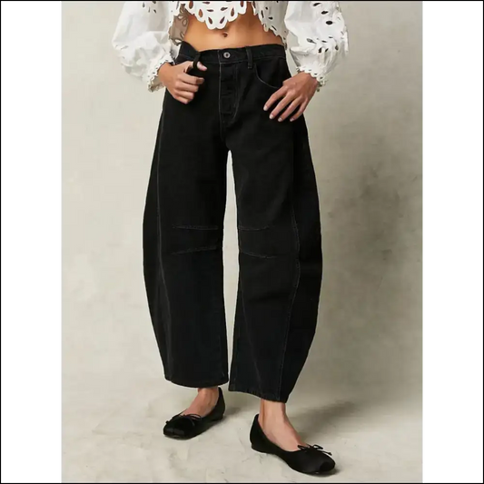 Chic Wide Leg Jeans: Because Even your Legs Deserve their Own Tiktok! 💃😜 - Dark / l - Jeans on Sale Worldwide Shipping