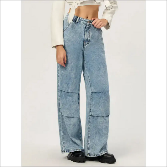 Chic Wide Leg Jeans: Because Life is too Short for Boring Pants 😂👖 - Light / Xs - Jeans on Sale Worldwide Shipping