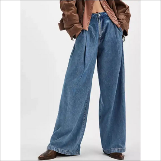 Chic Wide Leg Jeans: where Elegance Meets the Pocket Dimension 🌌✨ - Medium / l - Jeans on Sale Worldwide Shipping