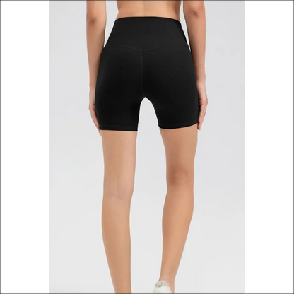 Chic Wide Waistband Slim Fit Sports Shorts - on Sale Worldwide Shipping