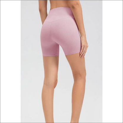 Chic Wide Waistband Slim Fit Sports Shorts - on Sale Worldwide Shipping