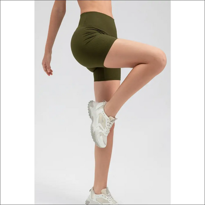 Chic Wide Waistband Slim Fit Sports Shorts - on Sale Worldwide Shipping