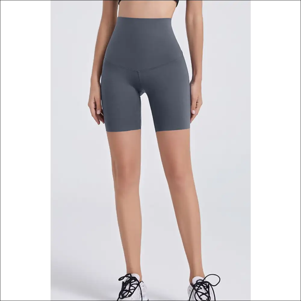 Chic Wide Waistband Sports Shorts for Women - Light Gray / Xl - on Sale Worldwide Shipping