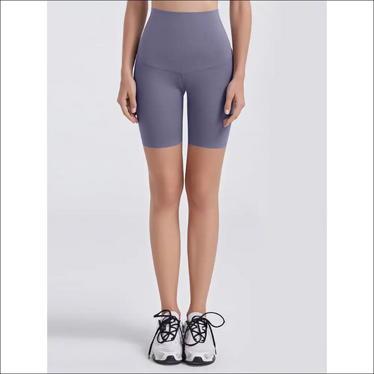 Chic Wide Waistband Sports Shorts for Women - Lavender / Xl - on Sale Worldwide Shipping