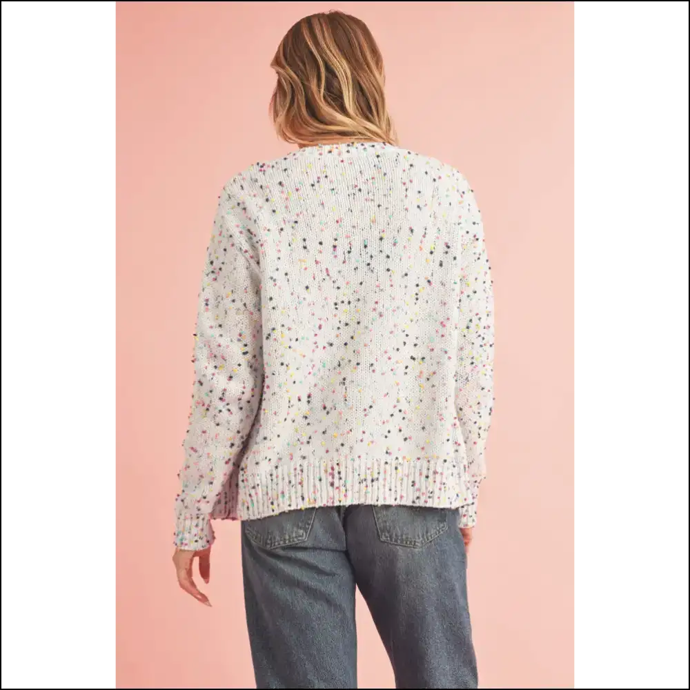 Confetti Knit Cardigan: Cozy Heart Thief from Needful Things! - Black / s - Cardigans on Sale Worldwide Shipping