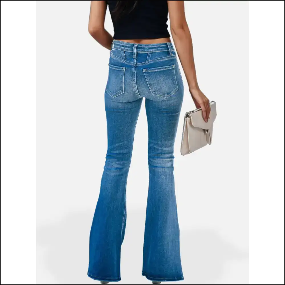 Conquer the World in Style: Needful Things’ Button Fly Bootcut Jeans! 😎👖 - Jeans on Sale Worldwide Shipping